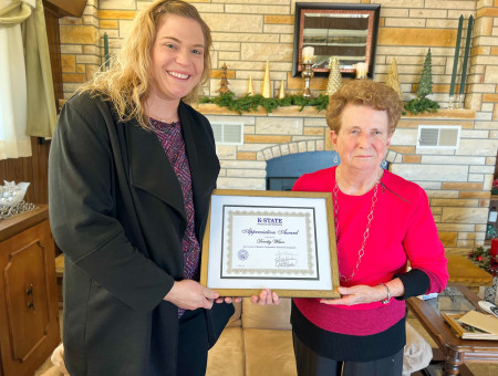 Dorothy Wilson, club leader for the Asherville Achievers club in Beliot, Kansas, received the 2021 K-State Research and Extension Appreciate Award for the Post Rock District.