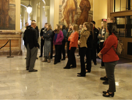 4-H youth visiting the state capital as a part of Citizenship in Action.